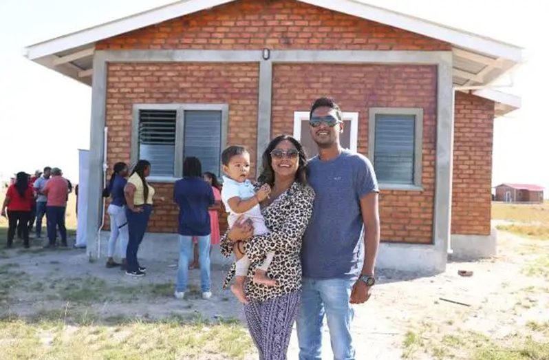 Five houses were handed over to families at Culvert and 15 at Tract CHPA in Lethem