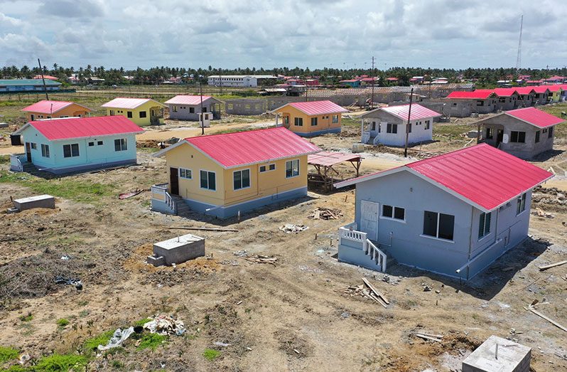 Houses that are nearing completion at Williamsburg/Hampshire, Region Six