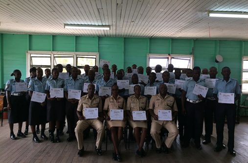 Director of Music, Ms. Charmaine Stuart (seated second right) with ranks who were honoured