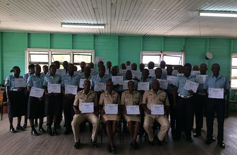 Director of Music, Ms. Charmaine Stuart (seated second right) with ranks who were honoured