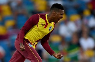 Left-arm spinner Akeal Hosein.