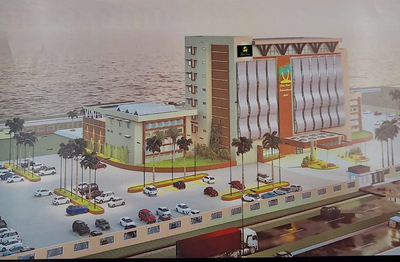 An artist’s impression of the Palm Court International Hotel