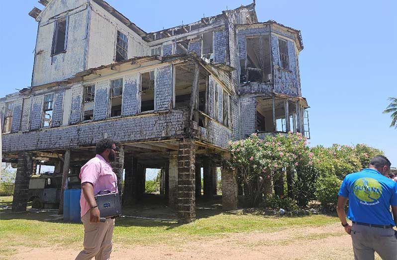 The back view of the 99 Windows House at
Plantation Lothian, East Berbice