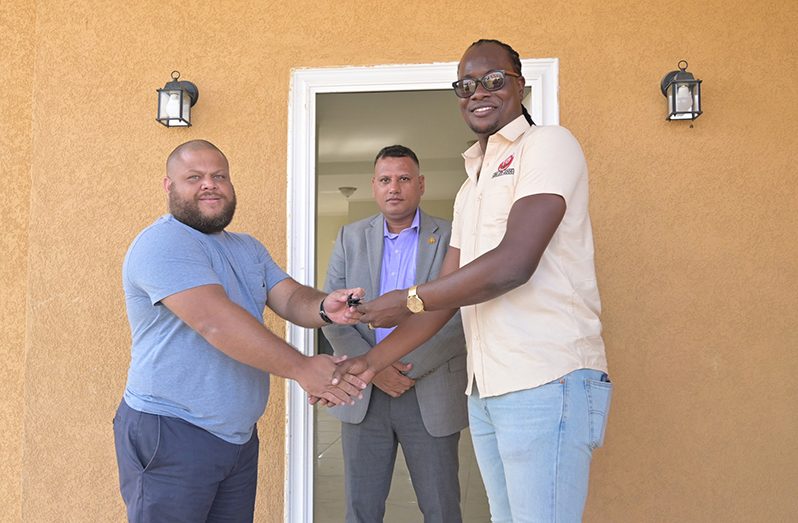 The lives of 12 young professionals and their families have been completely transformed, as they are now owners of newly built young professional flats located at Prospect, East Bank Demerara