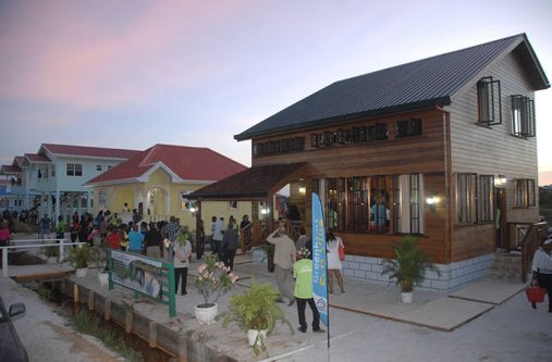 Some of the houses at the exhibition which opened on Saturday
