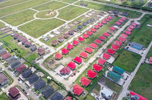 One of the Young Professionals housing schemes on the East Bank Demerara