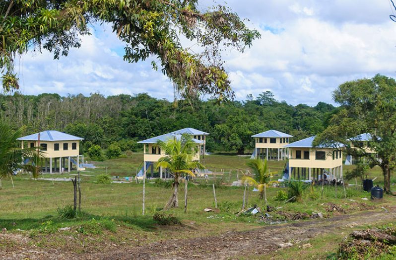 Several of the new housing facilities that are under construction at the Mazaruni Prison