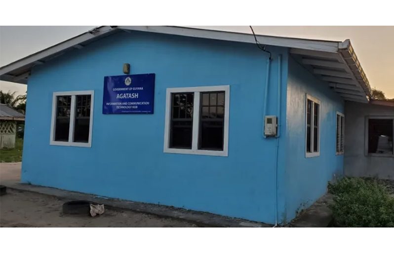 The newly built and operationalised ICT Hub at Agatash, Region Seven