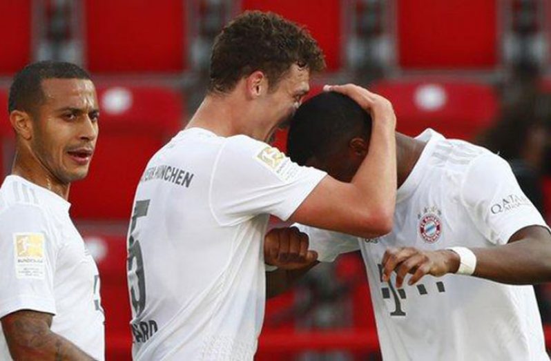 Benjamin Pavard hugged David Alaba after scoring - which went against Bundesliga guidelines