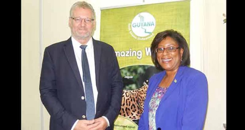 Jernej Videtic, Head of the European Union (EU) Delegation to Guyana, meets Minister Catherine Hughes