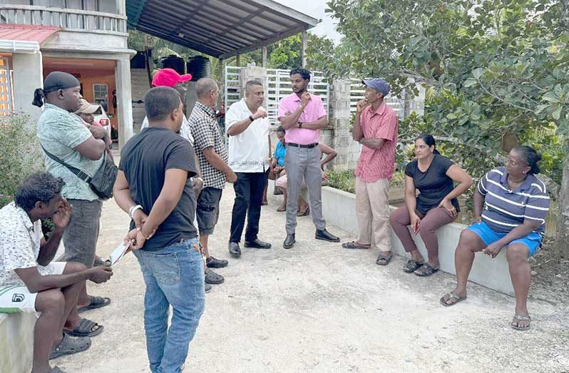 MP Zamal Hussain addresses residents during a series of community meetings along the East Bank of Berbice, where he outlined government initiatives aimed at creating opportunities, boosting productivity and supporting self-sufficiency among communities