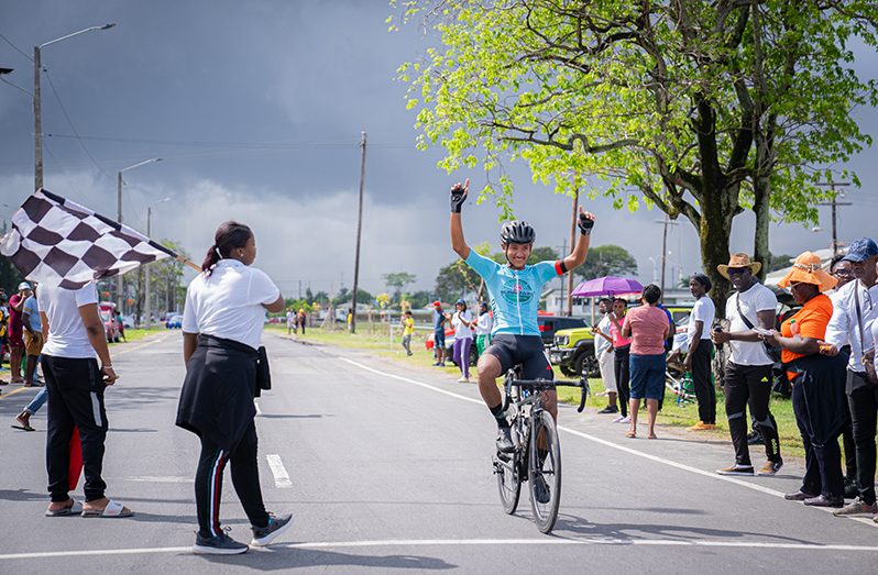 Alexander Leung on District 11 easily won the 40km road race