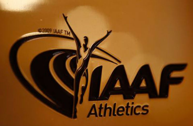 A view shows the logo at the The International Association of Athletics Federations (IAAF) headquarters in Monaco, January 14, 2016. REUTERS/Eric Gaillard/File Photo`