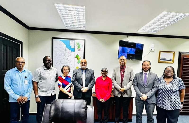 The Minister of Public Works, Bishop Juan A. Edghill, was paid a courtesy visit by the International Civil Aviation Organisation (ICAO) Trainair Plus accreditation team