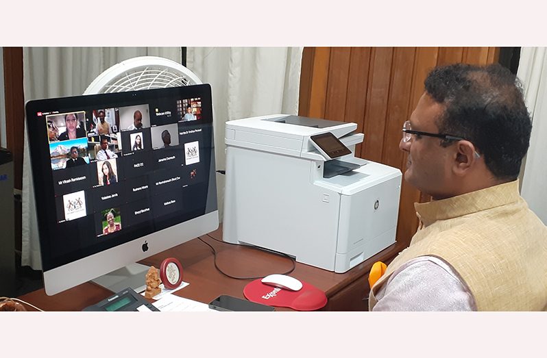 High Commissioner of India to Guyana, Dr. K.J. Srinivasa during the virtual symposium on “India-Guyana Relations from 1838 to 2021” on Thursday last