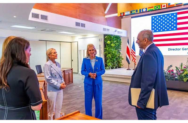 Representatives of the United States Government and IICA authorities exchanged perspectives on food security, nutrition, agricultural trade, and regional co-operation to address emergencies, disasters, and transboundary diseases affecting agriculture across the Americas