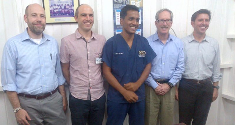 The US medical experts with their Guyana counterpart Dr. Bux