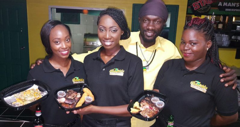 Natural Black with some ‘Bashies’ members of staff on Friday night at the opening