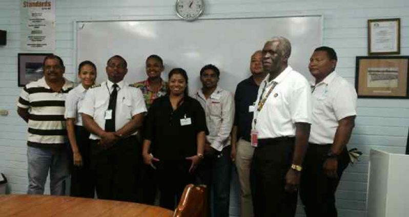 The Golden Arrow Airways team on Friday at the Boardroom at CAMS Hangar at Ogle (Photos by Michel Outridge)