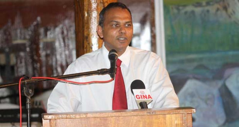 Minister of Culture, Youth and Sport, Dr. Frank Anthony, launching the National Choral Festival.