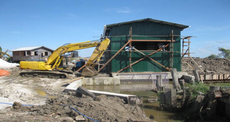 Works progressing on the Windsor Forest pump station (Photos by Vanessa Narine)