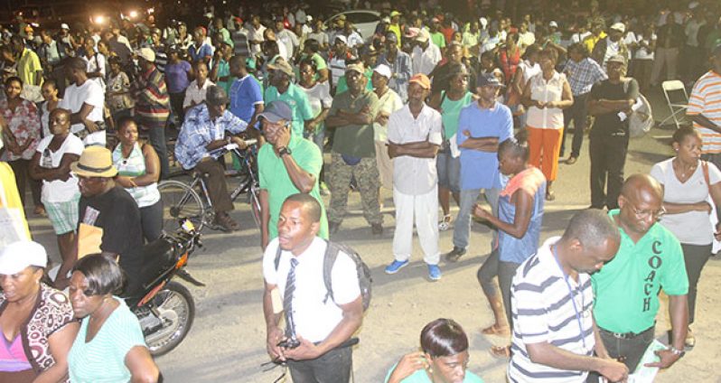 A section of APNU’s rally at the Square of the Revolution