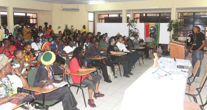 A section of the packed Lecture Theatre audience (Photos by Sonell Nelson)