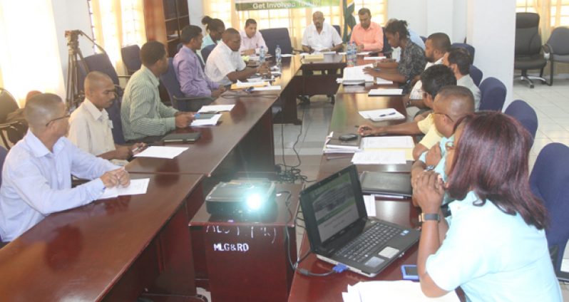 Meeting of the Technical Committee of the Georgetown Solid Waste Management Programme in progress.