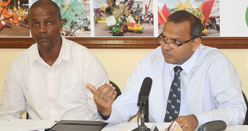 Permanent Secretary, Mr Alfred King, and Minister of Culture, Youth & Sport Dr Frank Anthony