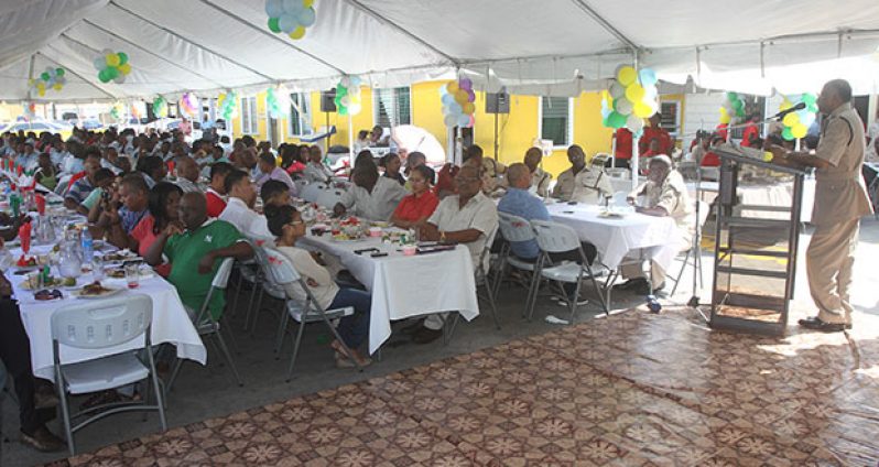 Police Commissioner Seelall Persaud addressing the ‘A’ Division Luncheon on Friday last