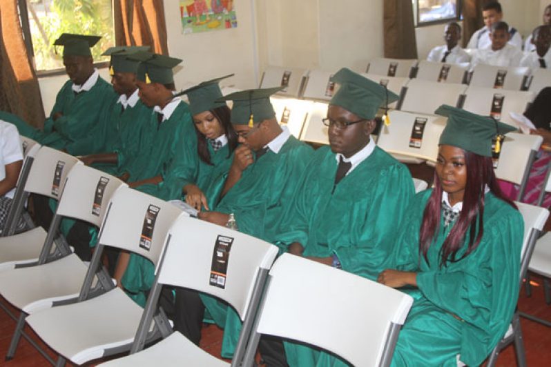 The graduating fifth form students of Nehemiah Comprehensive School