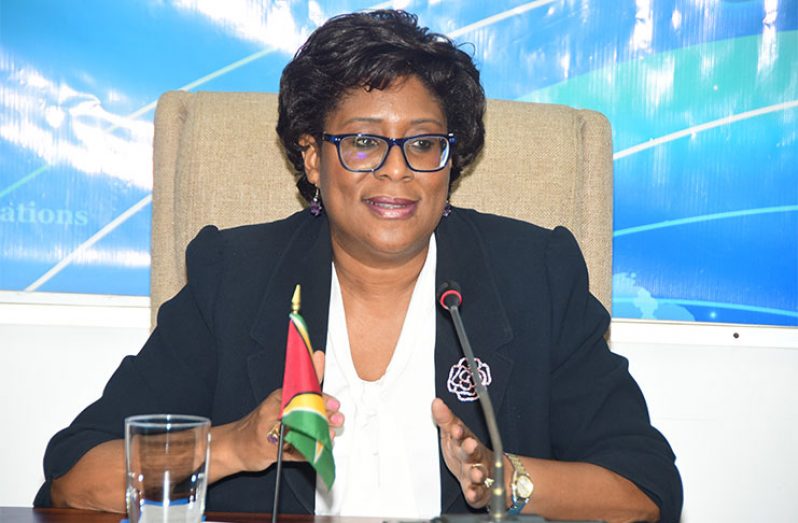 Minister of Public Telecommunications, Catherine Hughes, on Thursday’s ceremony