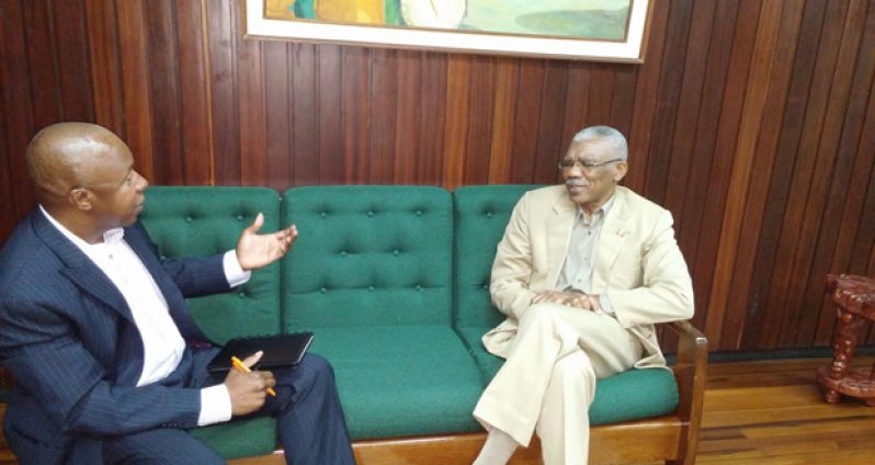 Ifa Kamau Cush interviewing President David Granger, recently