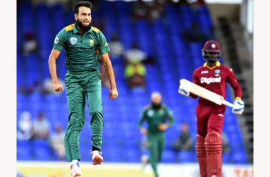 Player of the Match Imran Tahir became the fastest South African to 100 ODI wickets during his 7 for 45.
