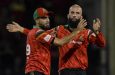 Imran Tahir and Moeen Ali have produced vital breakthroughs for Guyana Amazon Warriors • (CPL T20 via Getty Images)