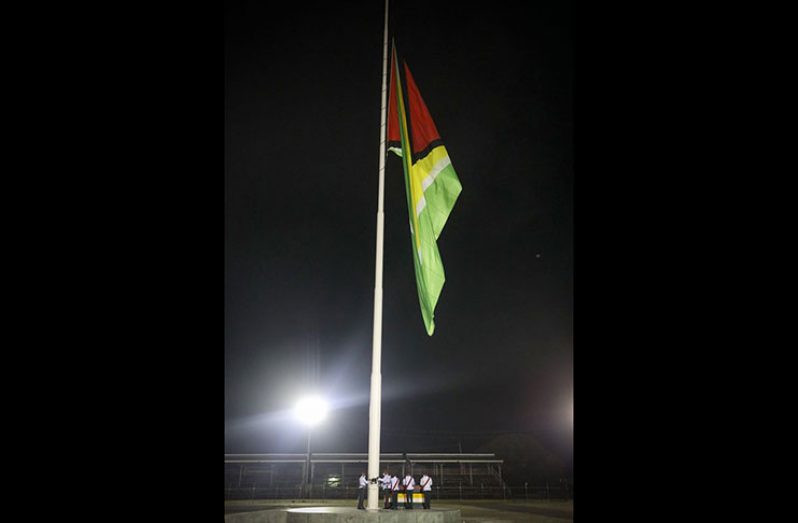 The hoisting the Golden Arrowhead at D’Urban Park on Independence-eve