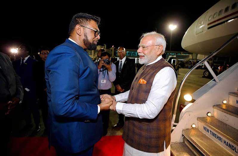 President, Dr Irfaan Ali and Indian Prime Minister, Narendra Modi