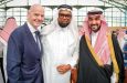 Infantino His Royal Highness Prince Abdulaziz Bin Turki Bin Faizal Al Saud (right), Saudi Arabia’s Minister of Sport, FIFA President Gianni Infantino (left) and President Dr. Irfaan Ali in Riyadh, Saudi Arabia