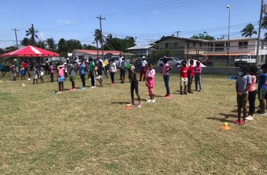 Some of the younger children receiving instructions.
