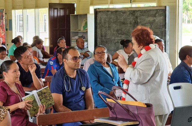 Minister of Parliamentary Affairs and Governance, Gail Teixeira, interacts with stakeholders at the consultation