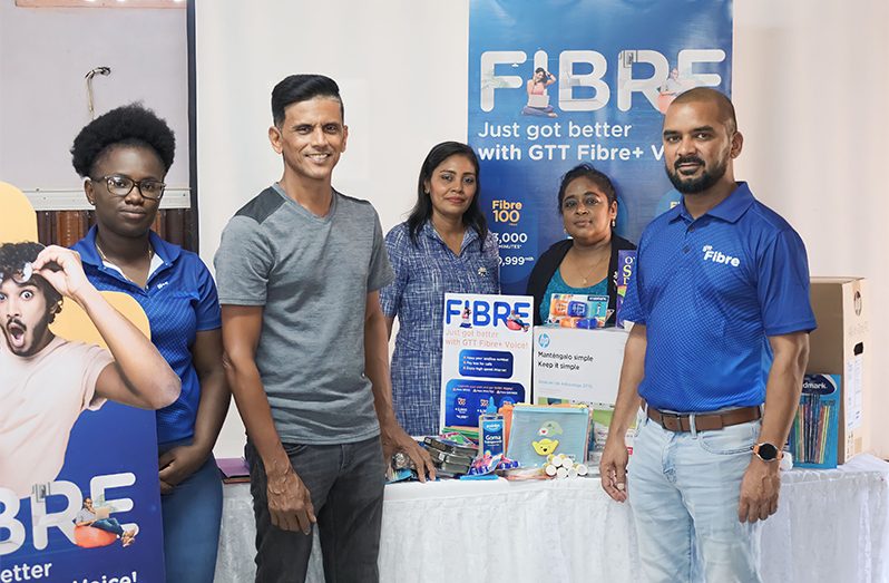 Chief Operations Officer (COO) of GTT’s Home Solutions & Fixed Networks, Eshwar Thakurdin, recently donated one year of free fibre service, a desktop computer, printer, stationery and personal care items to the Hope Children’s Home in Enmore, East Coast Demerara