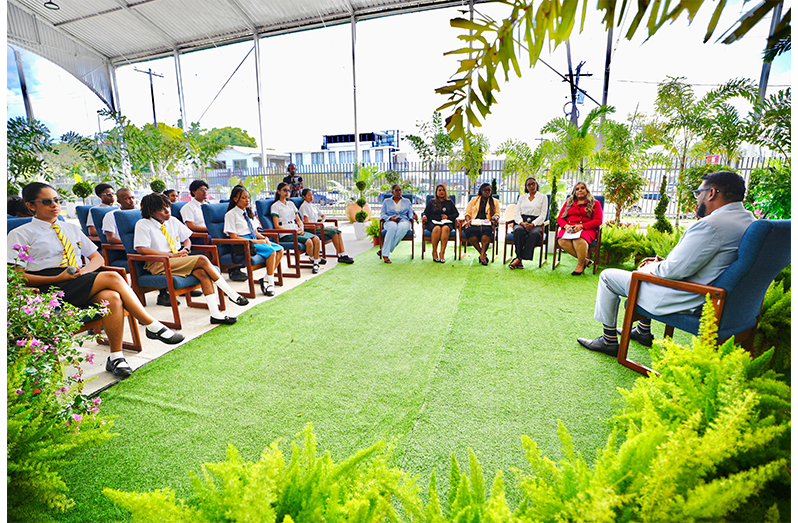President Ali during a recent interview with five women journalists and students