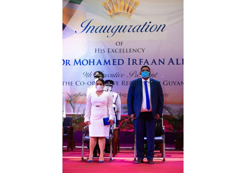 President of the Cooperative Republic of Guyana, Mohamed Irfaan Ali and his wife, First Lady, Arya Ali