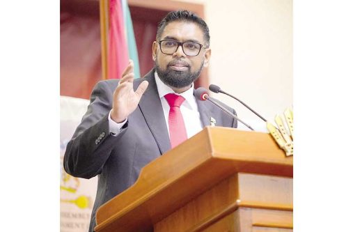 President Dr. Irfaan Ali on Thursday unveiled a slew of measures geared at addressing the rising cost of living, during his second address to the country’s National Assembly since assuming office in 2020 (Office of the President photo)