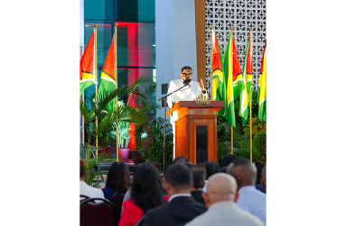 President Dr. Irfaan Ali during his address to the nation on Wednesday