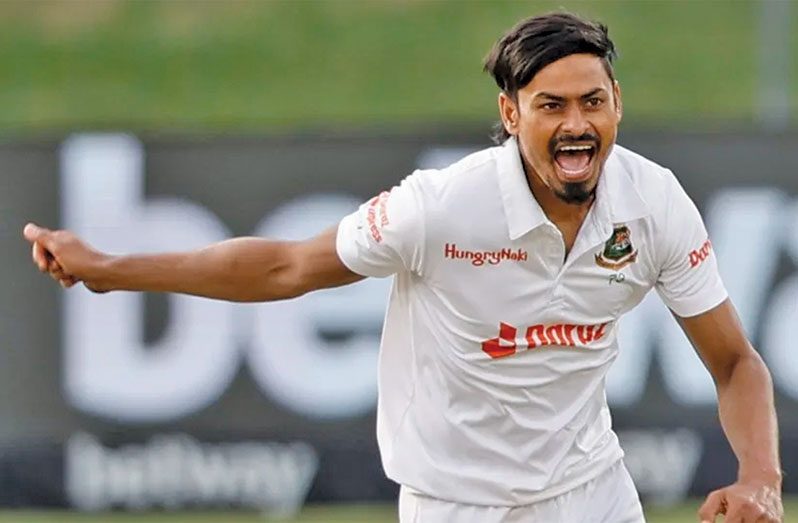 Taijul Islam bowled tirelessly and was rewarded with three wickets (AFP/Getty Images)
