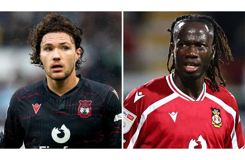 Callum O'Hare (left) and Issa Kabore (right) joined Wrexham on permanent deals during the 2026 summer transfer window