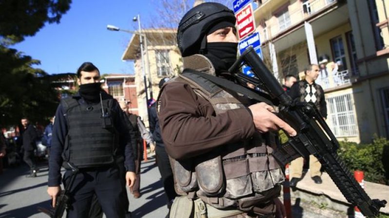 Armed officers surrounded the hospital in Istanbul, which was evacuated on Wednesday