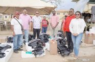 Among the items handed over were boat engines, heavy-duty machinery, and caterpillar trucks, distributed to the communities of Hobedia, Morawhanna, Hotoquai, Smith Creek, Arukamai, Arau and Lower Kaituma