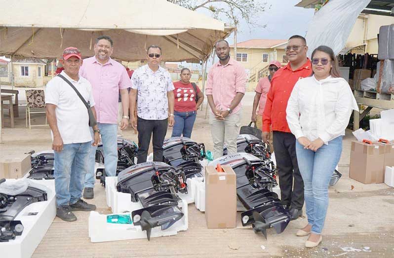 Among the items handed over were boat engines, heavy-duty machinery, and caterpillar trucks, distributed to the communities of Hobedia, Morawhanna, Hotoquai, Smith Creek, Arukamai, Arau and Lower Kaituma